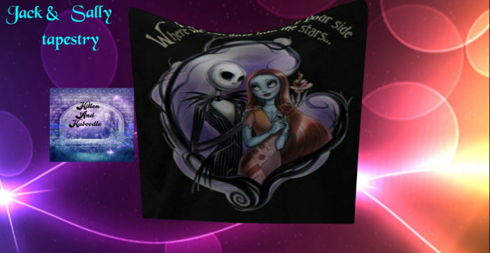 ~Kitten & Kaboodle~Jack & sally tapestry