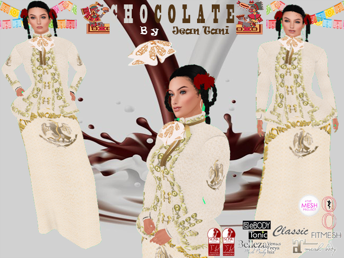 MEXICAN, ELEGANT CHARRA WHITE and GOLD EAGLE SIMPLE