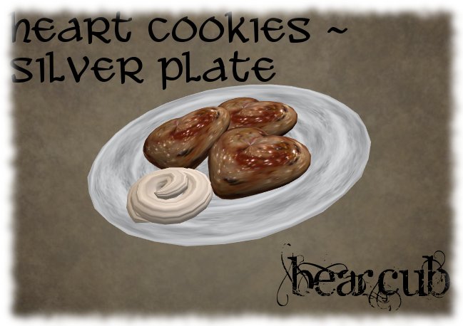 :BearCub: Heart Cookies -Silver Plate PROMO