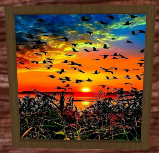 Birds in Flight at Sunrise v2
