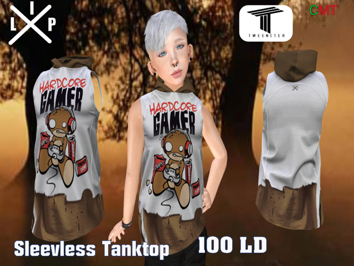 **LIP  Hoodie Gamer  Sleevless TWEENSTER