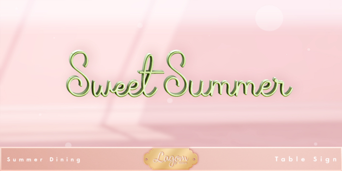 Lagom - Summer Dining [Table Sign]
