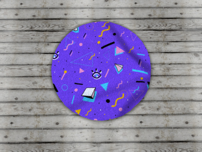 Hubble's - Round Purple Retro Rug