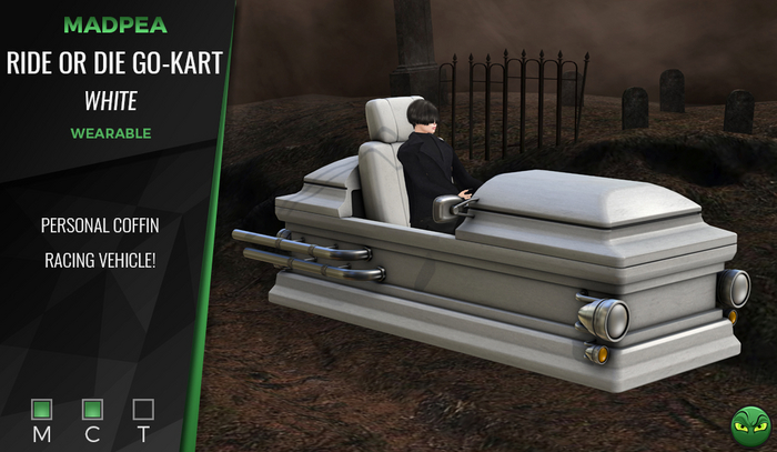MadPea Ride or Die Go-Kart - White