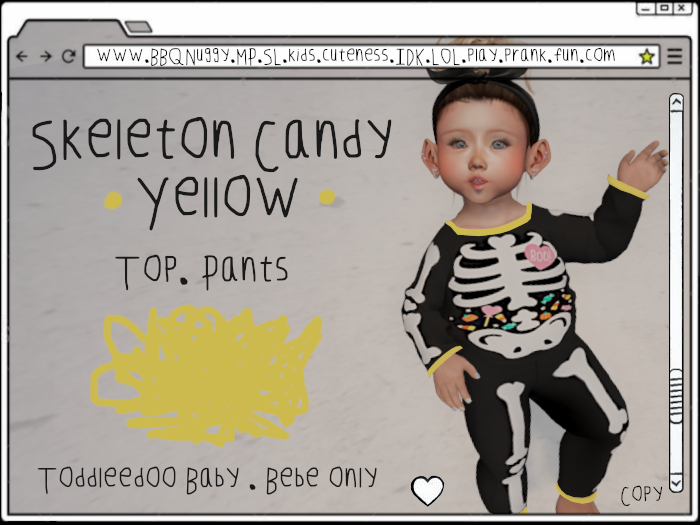 BBQ Nuggy - Skeleton Candy - Yellow
