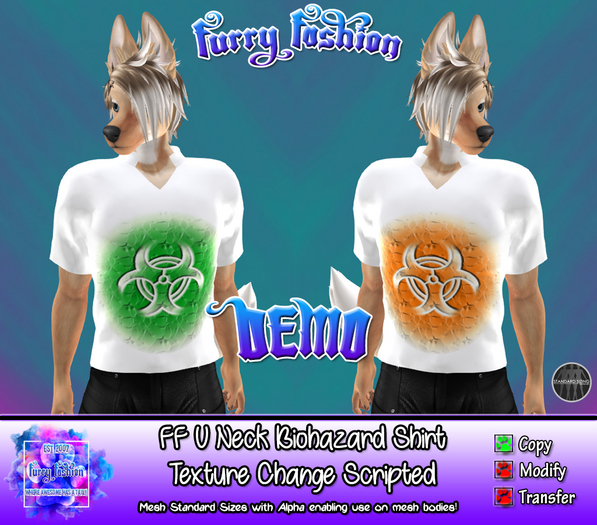 ~FF~ V Neck Biohazard Shirt DEMO