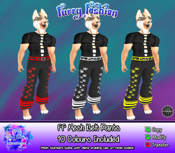~FF~ Mesh Belt Pants