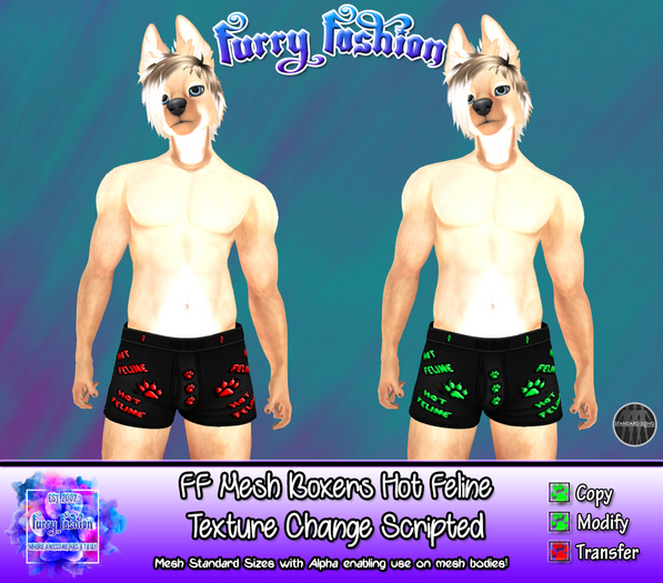 ~FF~ Mesh Boxers Hot Feline
