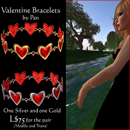 Gold & Silver Valentine Bracelets - Package