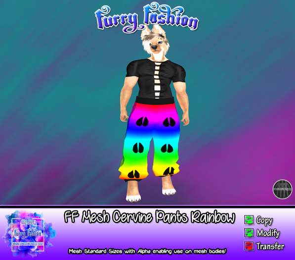 ~FF~ Mesh Cervine Pants rainbow