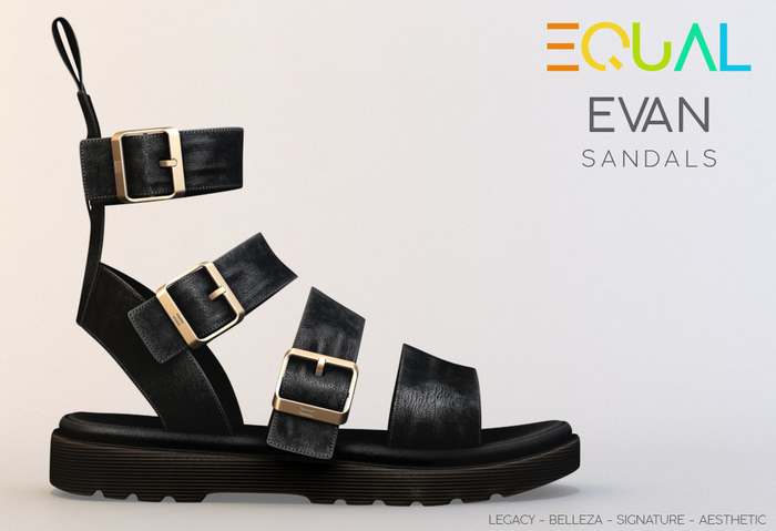 EQUAL - Evan Sandals BLACK