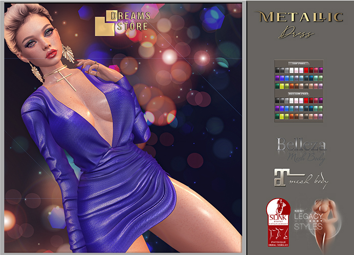 - DS - Metallic Dress -FATPACK- [ADD]