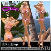 swim wear Lovely heart bikini