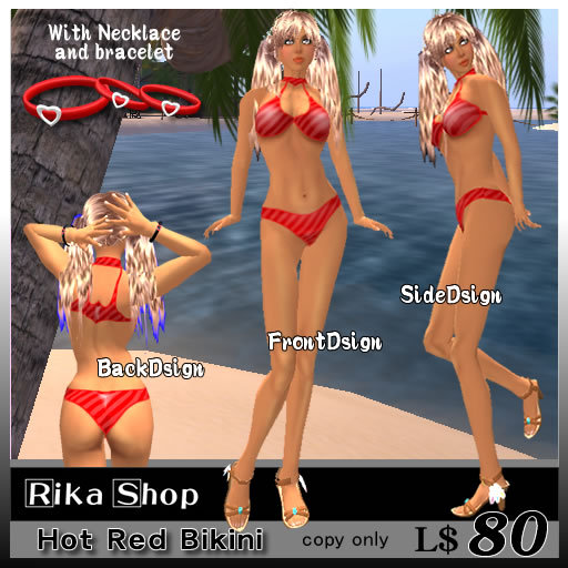 swim wear hot red  bikini