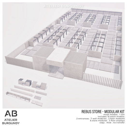 Atelier Burgundy . Rebus Store Modular Kit *ADD*