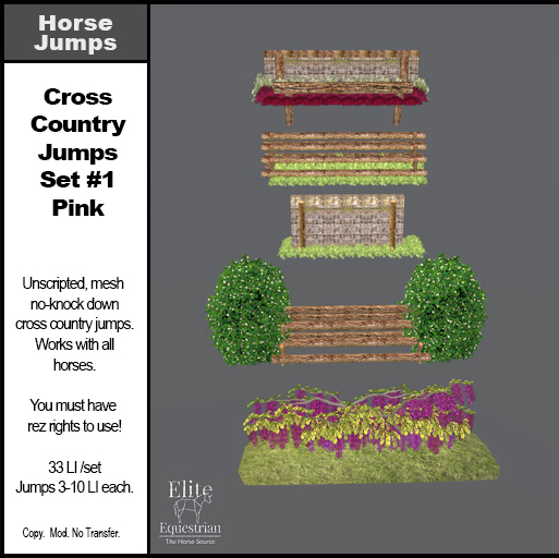 *E* Cross Country Jump Set #1 Pink