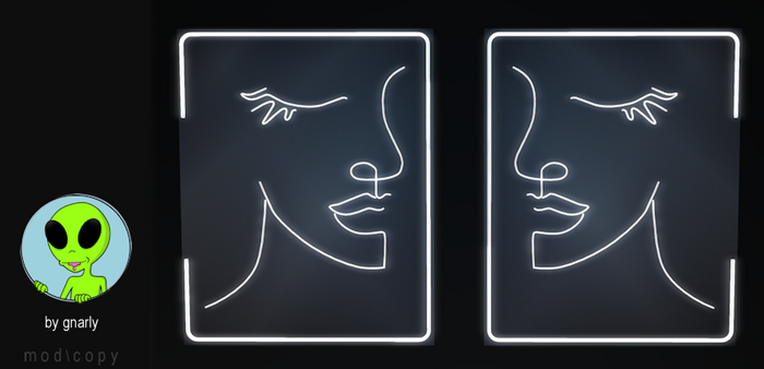 G/\/ARLY:: Her Face In Neon - Aqua