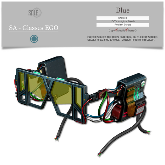 :::SOLE::: SA - Glasses EGO (Blue)
