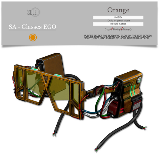 :::SOLE::: SA - Glasses EGO (Orange)