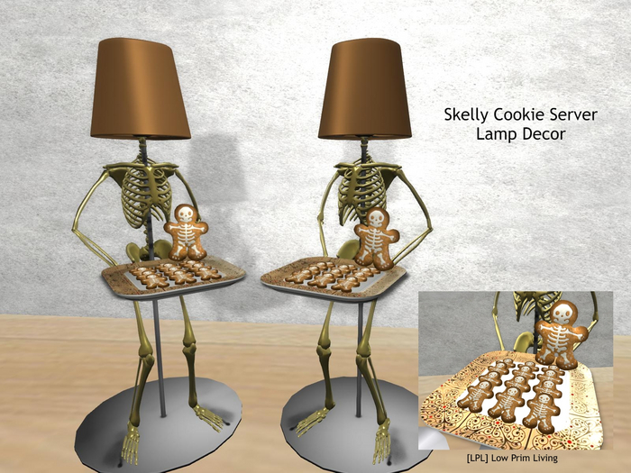 Halloween - Skelly Cookie Server Lamp Decor 