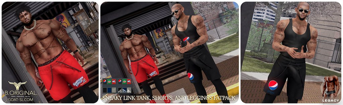 B.ORIGINAL. LEGACY SNEAKY LINK TANK/SHORTS/LEGGS. FATPACK