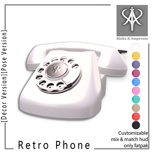 RINKA&AMPRENTA - Retro Phone White