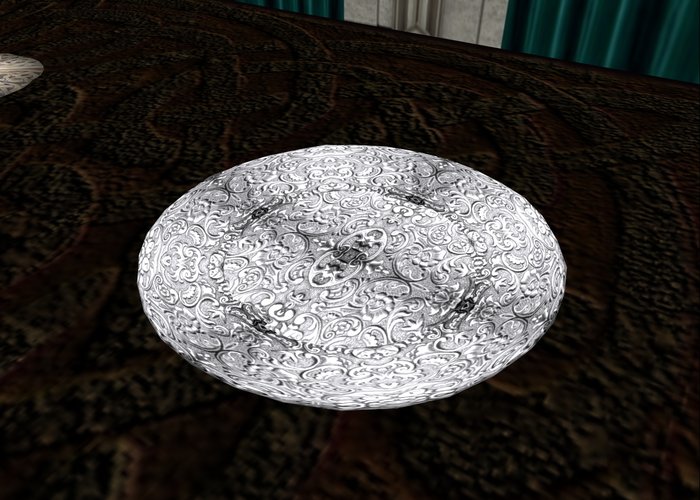 *D*D* Silver Filigree Charger Plate