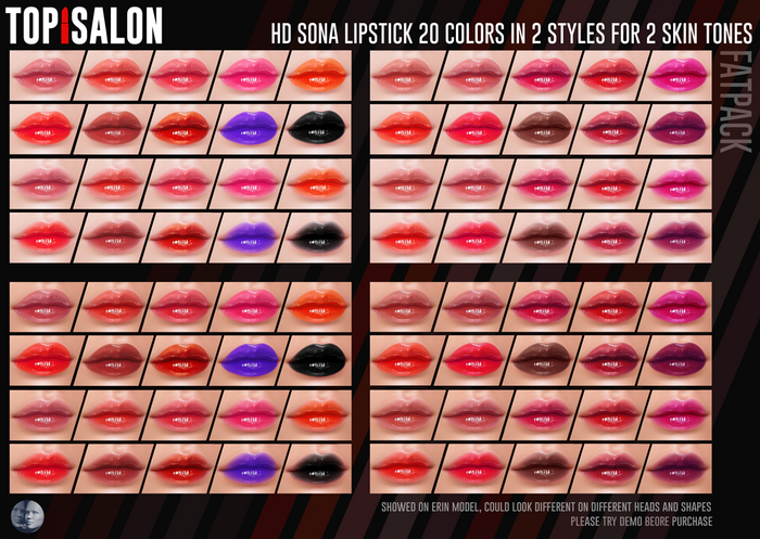 TOP1SALON - HD SONA LIPSTICK (Genus) FATPACK