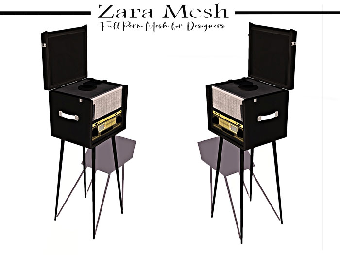 Zara Mesh - Retro - Turntable Radio - FULL PERM MESH