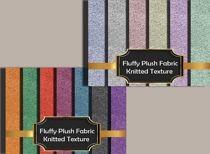 Fat Pack Fluffy Plush Fabric Knitted texture seamless