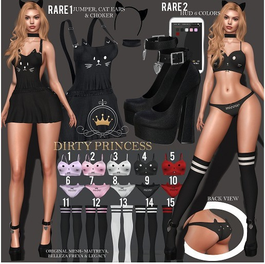 DIRTY PRINCESS- Cat's Meow Princess Panty- Lara Common 7