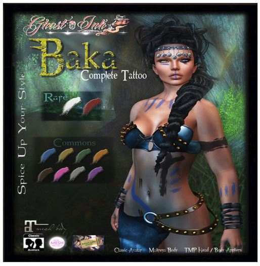 FGC Ghost'Ink Tattoo   ::BAKA :: Yellow  - COMMON