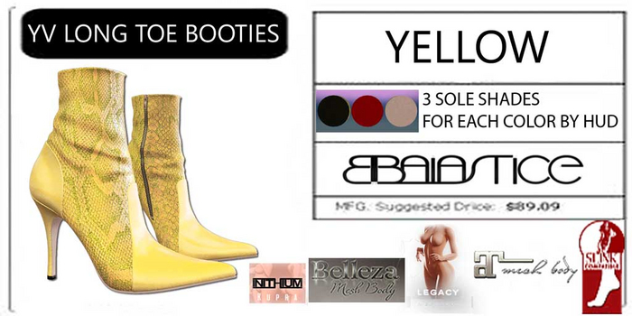Baiastice_Yv Long Toe Booties-Yellow