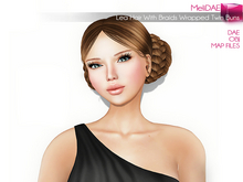 Dae, Obj, FBX, And Texture Files Lea Hair With Braids Wrapped Twin Buns