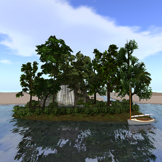 Ava Waterfall  Jungle Garden Island(119LI, 22x28)