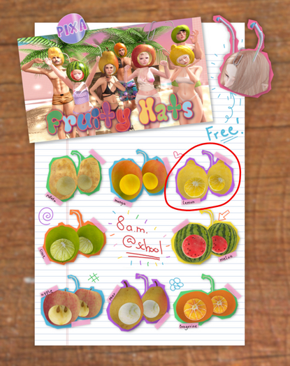 Pixa ~ Fruity Hats [Lemon]
