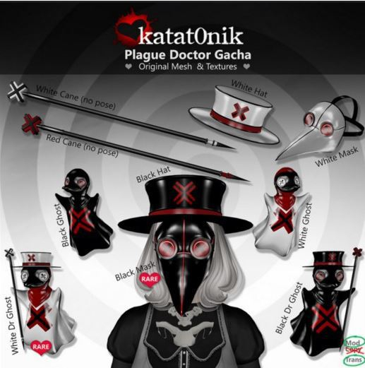 (wear) *katat0nik* (black ghost) Plague Gacha