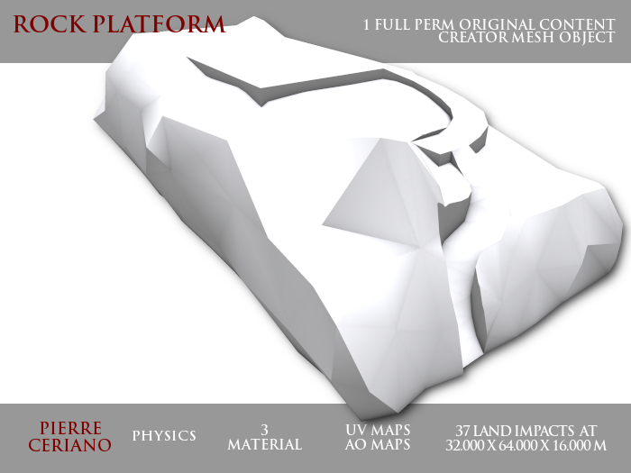 Rock platform - 37 LI - FULL PERMS Mesh