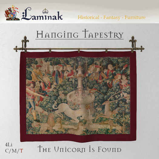Laminak - Wall Tapestry - The Unicorn is Found
