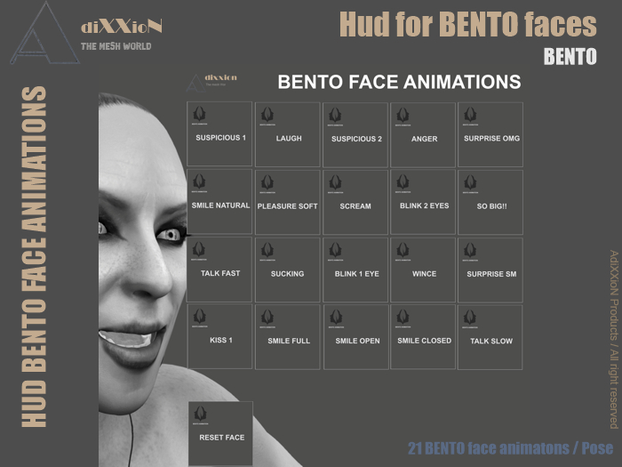 Second Life Marketplace - HUD Bento Face AdiXXioN Vrs 1