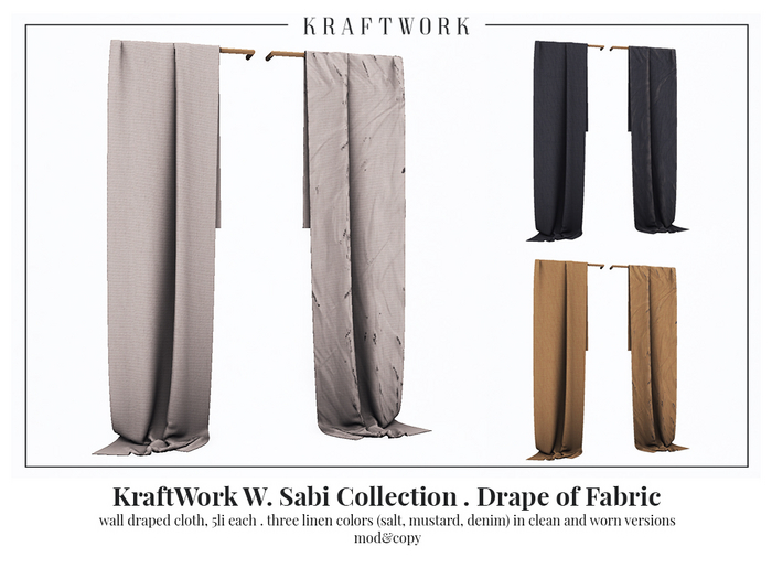 KraftWork W.Sabi Collection . Drape of Fabric (add)