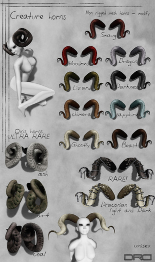 -DRD- creature horns - Dragon