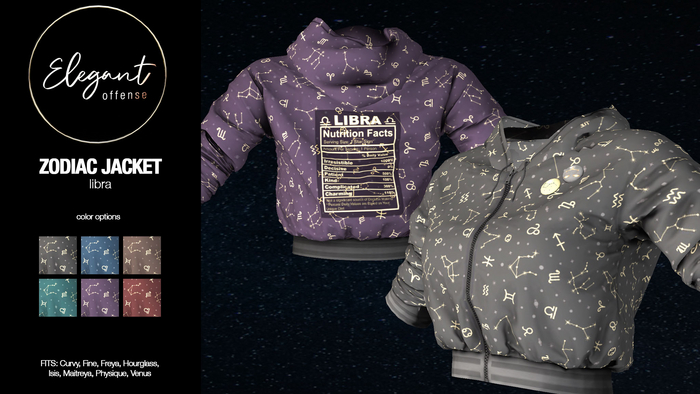 Elegant Offense: Zodiac Jacket Libra {add me}