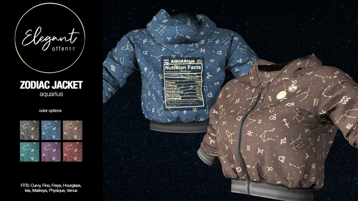 Elegant Offense: Zodiac Jacket Aquarius {add me}