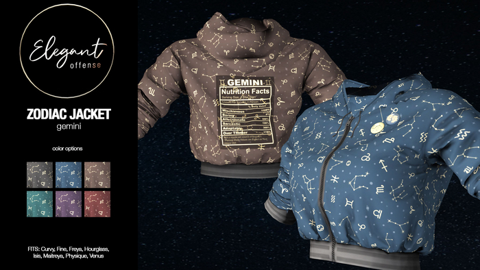 Elegant Offense: Zodiac Jacket Gemini {add me}