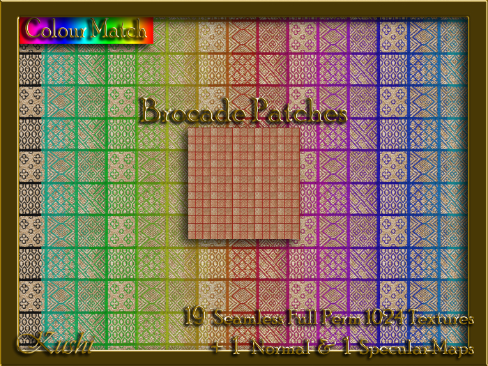 Brocade Patches Seamless Texture Set