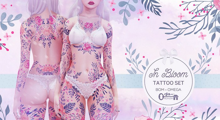 The Secret Store - In Bloom Tattoo Set - BOM Layers & Omega Appliers