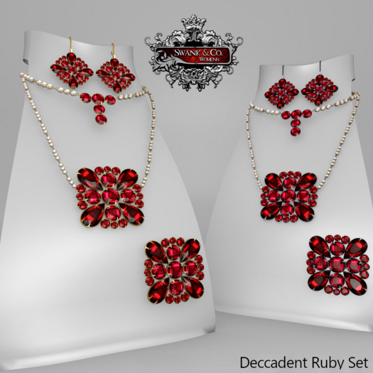 Swank & Co. Deccadent Ruby Set 