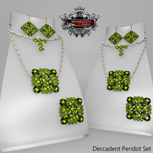 Swank & Co. Deccadent Peridot Set 