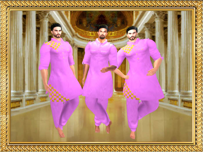 RI-PATHANI DRESS WITH TOPI GIANNII PINK